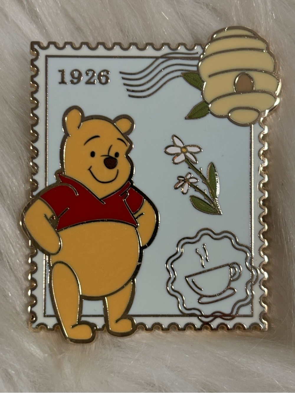 Disney Winnie the Pooh Character Stamp Blind Box Enamel Pin - Pooh